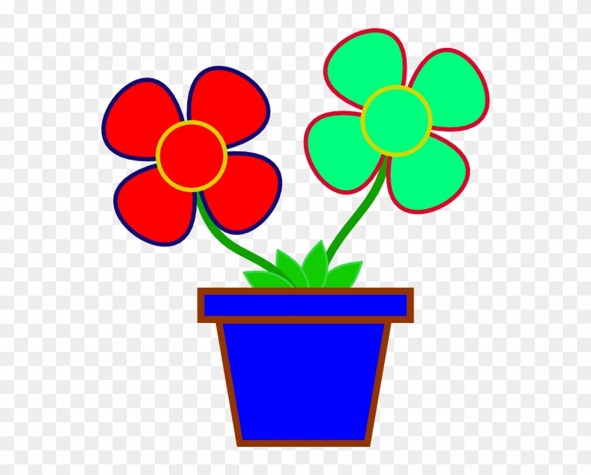 Flowers10 Clip Art At Clkercom Vector Online Royalty - Flower In A Pot Cartoon #339568