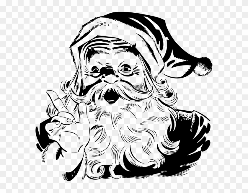 Que Vous A Apporté Le Père Noël Comme Matériel Photo - Santa Claus Black And White #339628