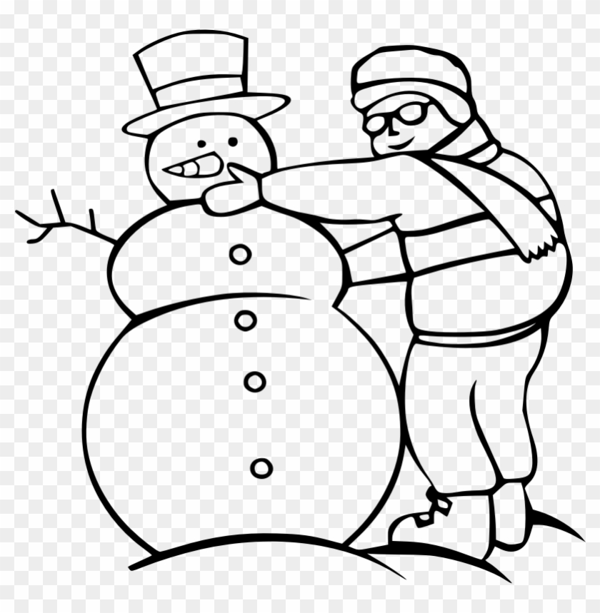 Making A Snowman - Making Snowman Drawing #339891
