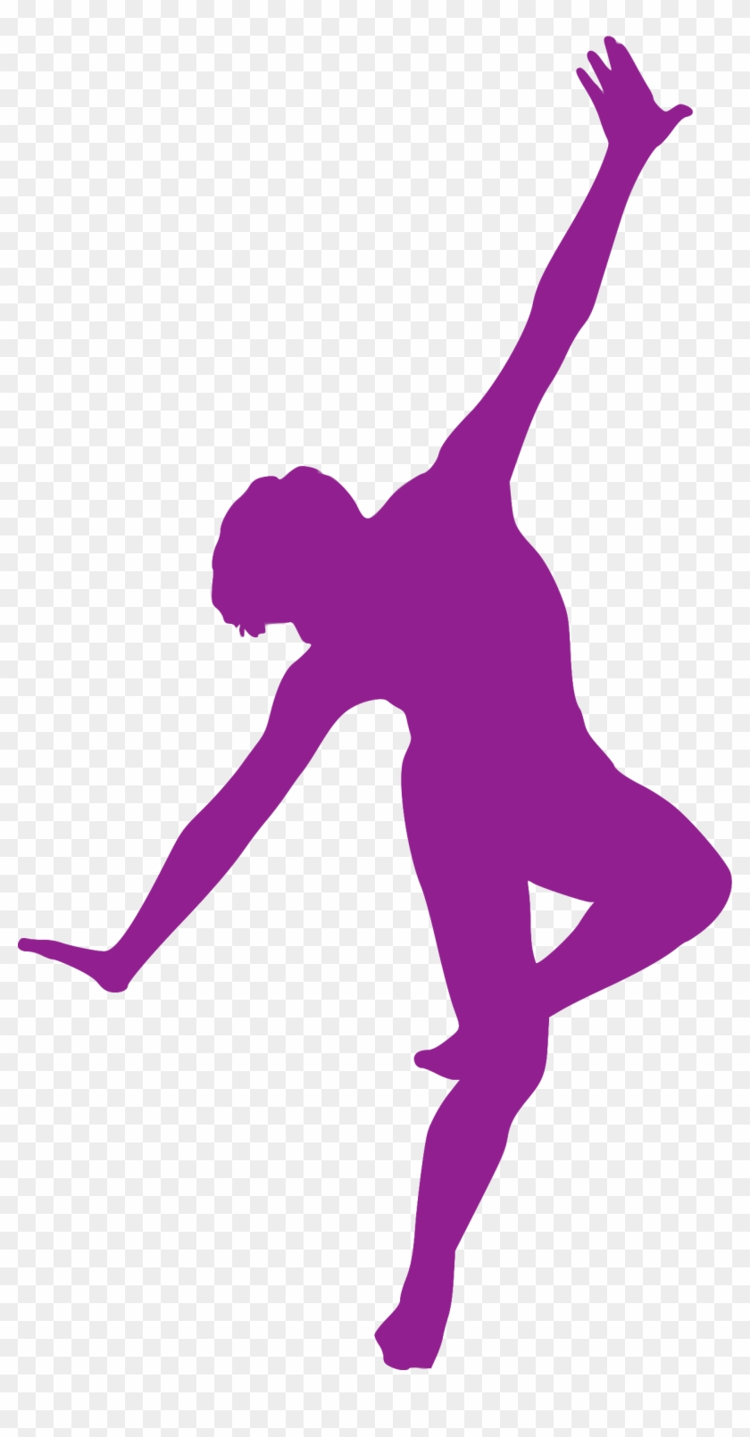 Danse Clipart Modern Dance - Purple Silhouette Dancer #340031