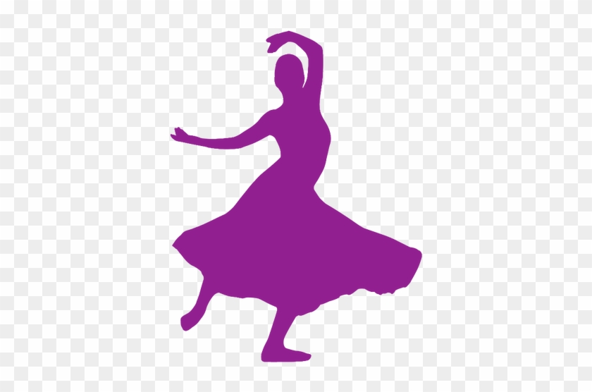Purple Flamenco Dancer - Silhouette #340116