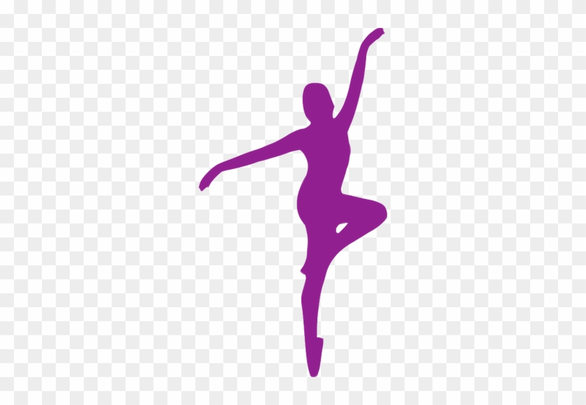 Posing Purple Ballerina - Majorette Silhouette #340126