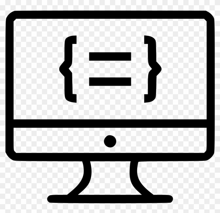 Monitor Display Device Code Coding Development Language - Coding Icon Free Png #340165