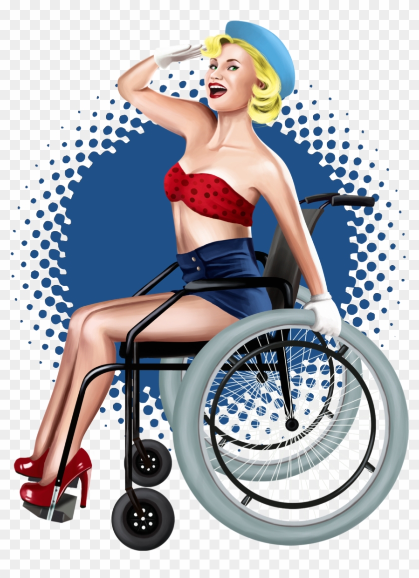 T Shirt Pin Up Girl Wheelchair Cadeirante Deviantart - T Shirt Pin Up Girl Wheelchair Cadeirante Deviantart #340321