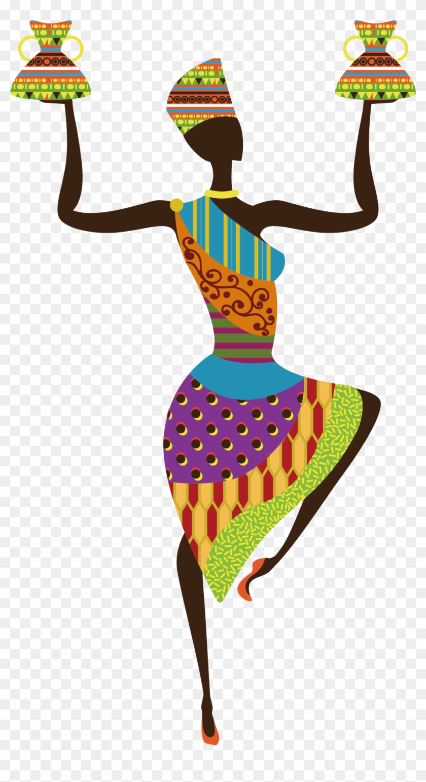 Africans African Art - Traditional African Ladies Clip Art #340286