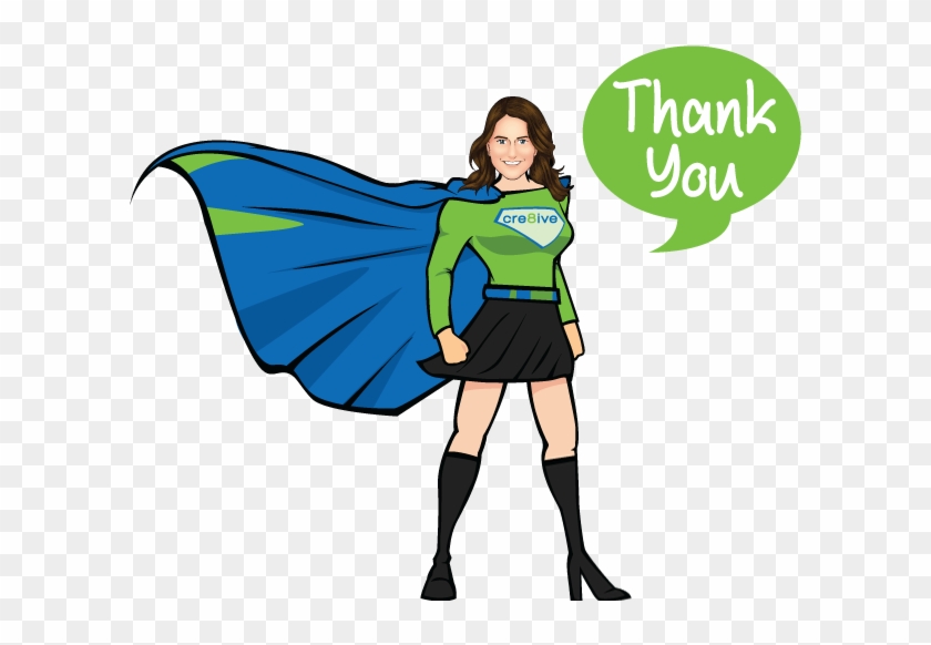 Thank-you - Super Woman Cartoon #340387