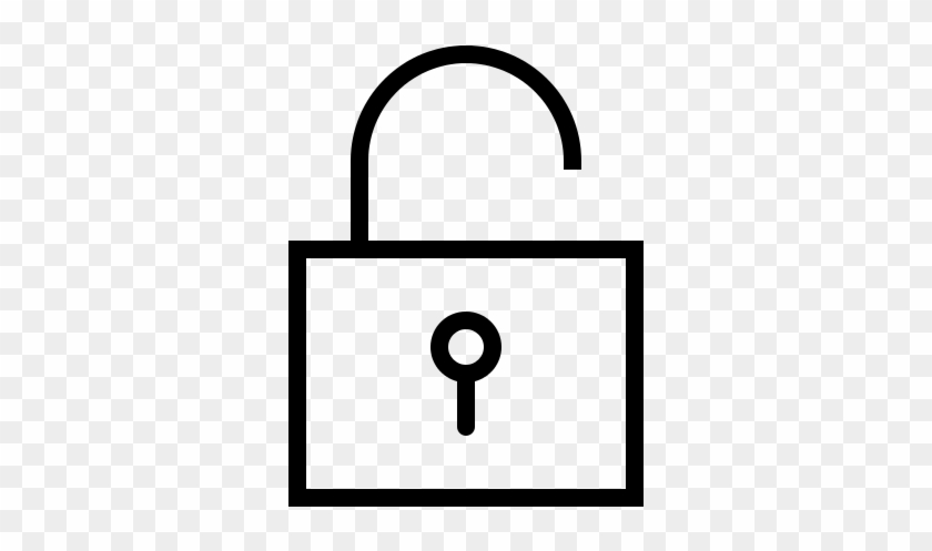 Unlocked Outline Icon - Unlocked Lock #340581