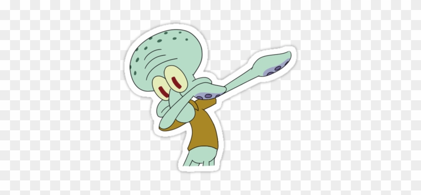 F2u Squidward Dab Sticker By Violeta-adopts - Squidward Dab Png #340588