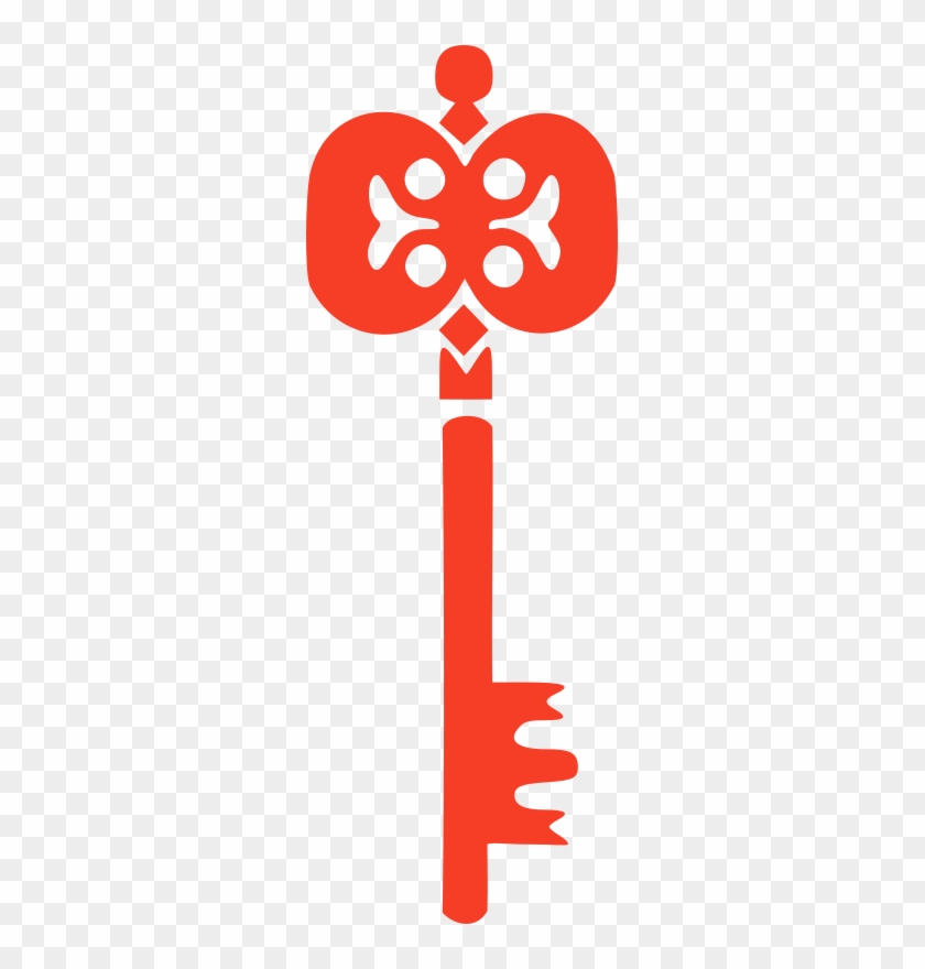 Red Key Clip Art #340597