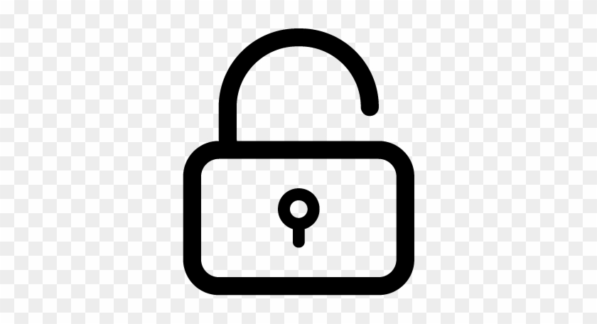 Lock Open - Password Icon White Png #340620