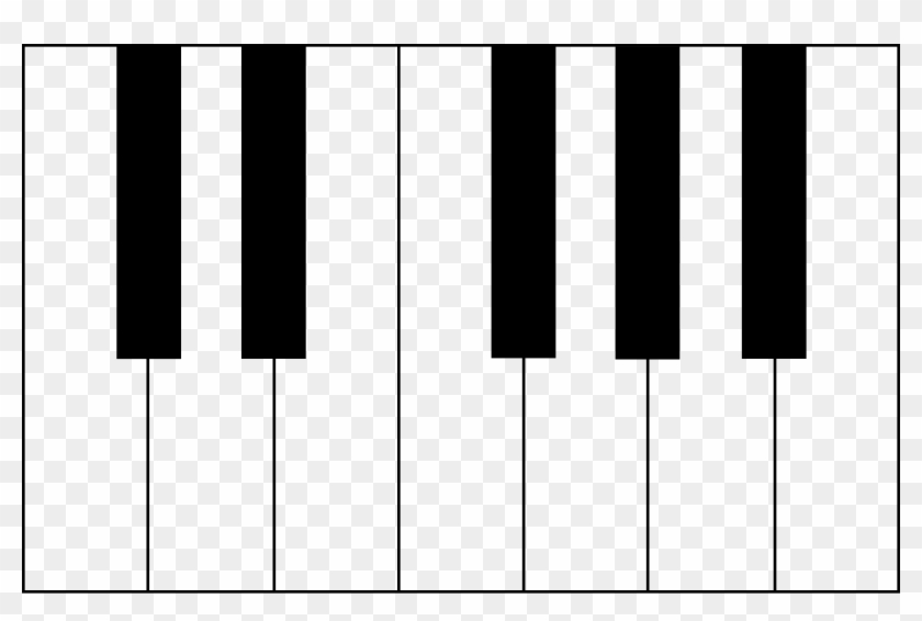 Piano Keys Clipart - Clip Art Piano Keyboard #340638