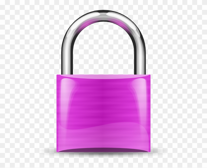 Padlock Violet Clip Art - Red Padlock #340652