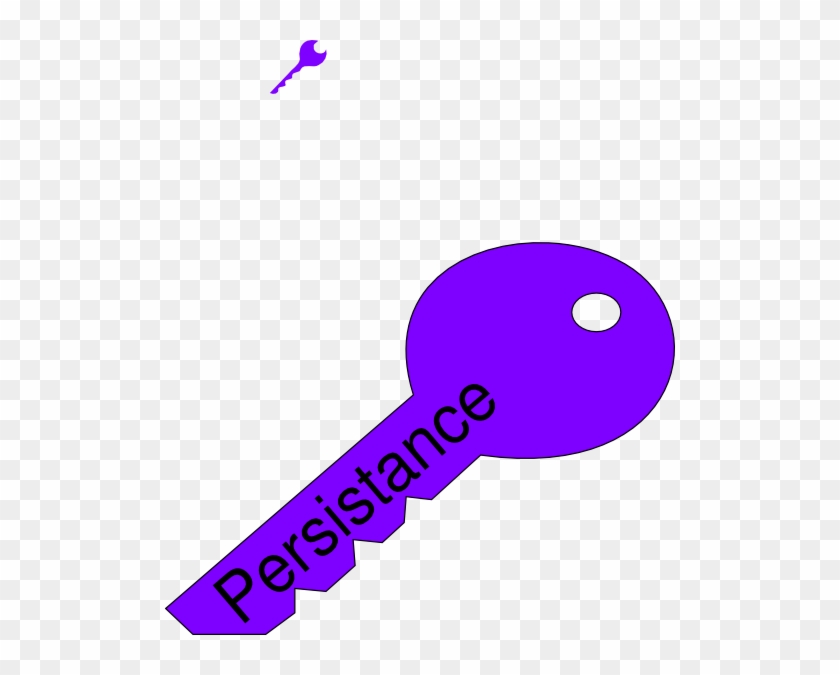 Key Clipart Purple - Persistence Is The Key #340655