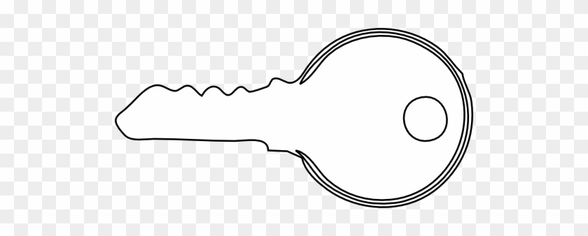 Key Line Art - Outline Of A Key #340657