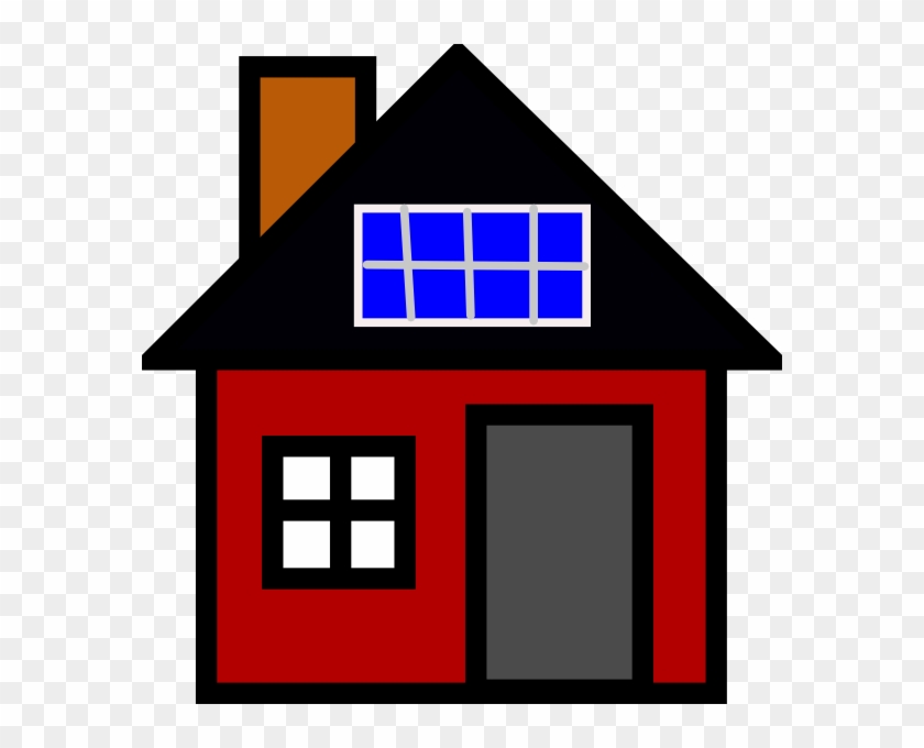 House With Solar Panel Clip Art At Clkercom Vector - House Made By Shapes #341085