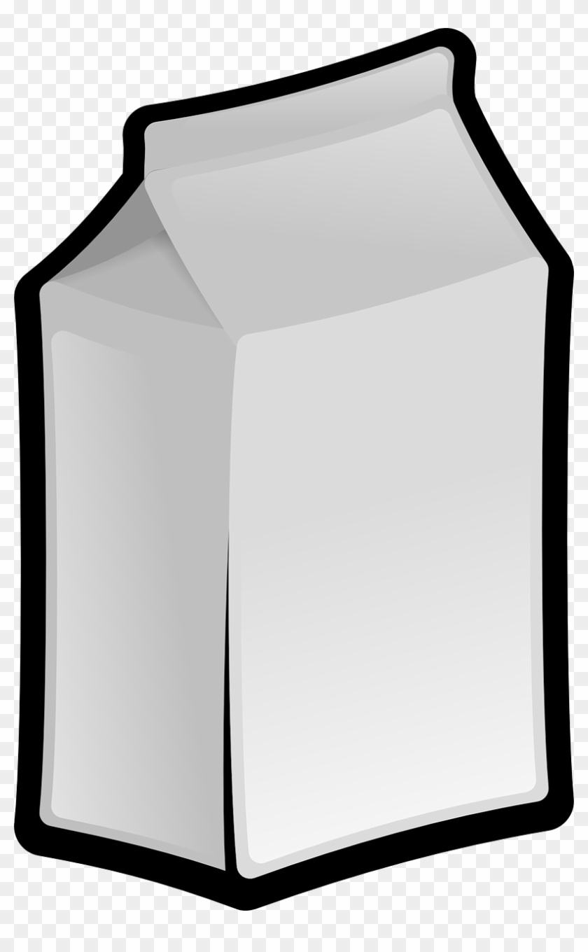 Milk Box, Glass, Food, Outline, Bottle, Cartoon, Free, - Carton Clip Art #341175