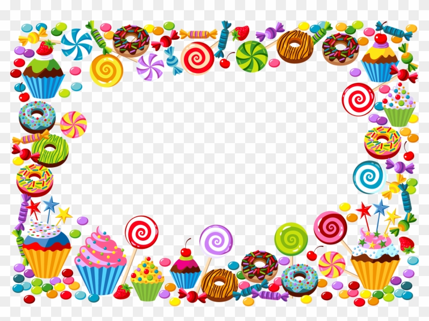 Candy Cane Bonbon Gummy Bear - Candy Border #341371