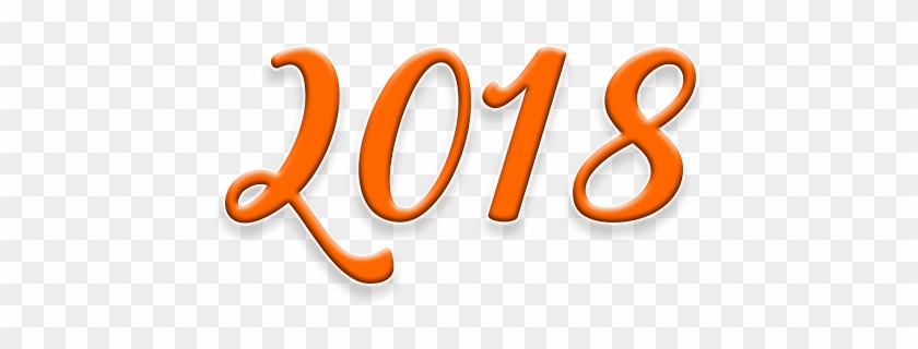 New Year 2018 Hd Greeting Cards With Orange Colour - Happy New Year 2018 Images Png #341370