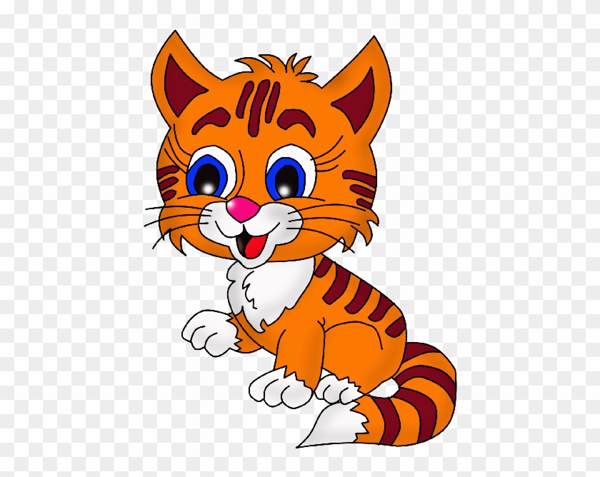 Big Eye Cat Clipart - Cartoon Images Of A Kitten #341444