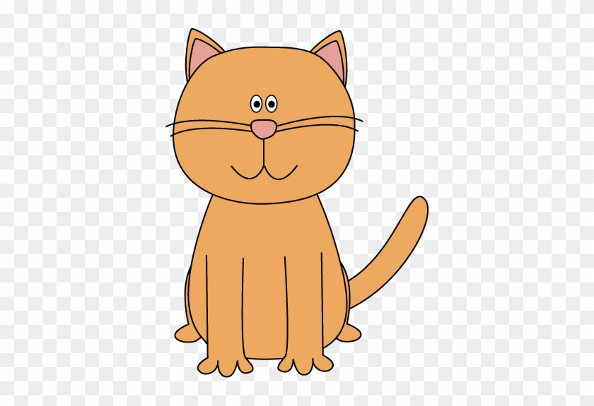 Cute Orange Cat - Cat Sitting Clip Art #341445