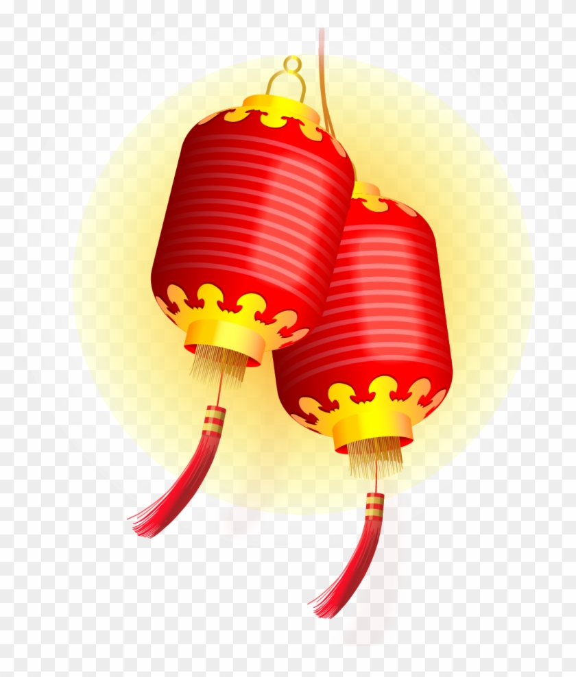 China Chinese New Year Lantern Festival First Full - Chinese Lantern Vector Png #341512