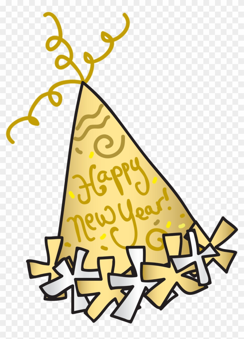 New Year Clipart For Kids - Happy New Year Party Hat Clipart Png #341542