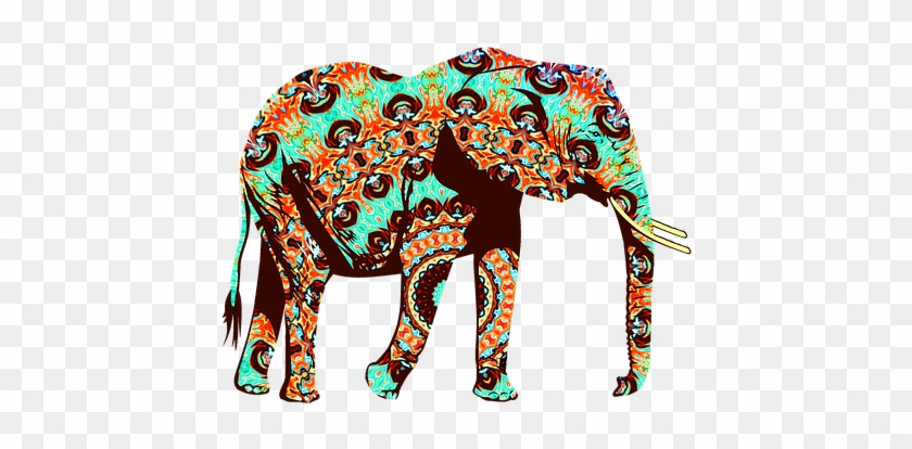 Animal Elephant Zoo Zoo Animals Wild Natur - Cool Orange,brown And Turquoise Elephant Throw Blanket #341584