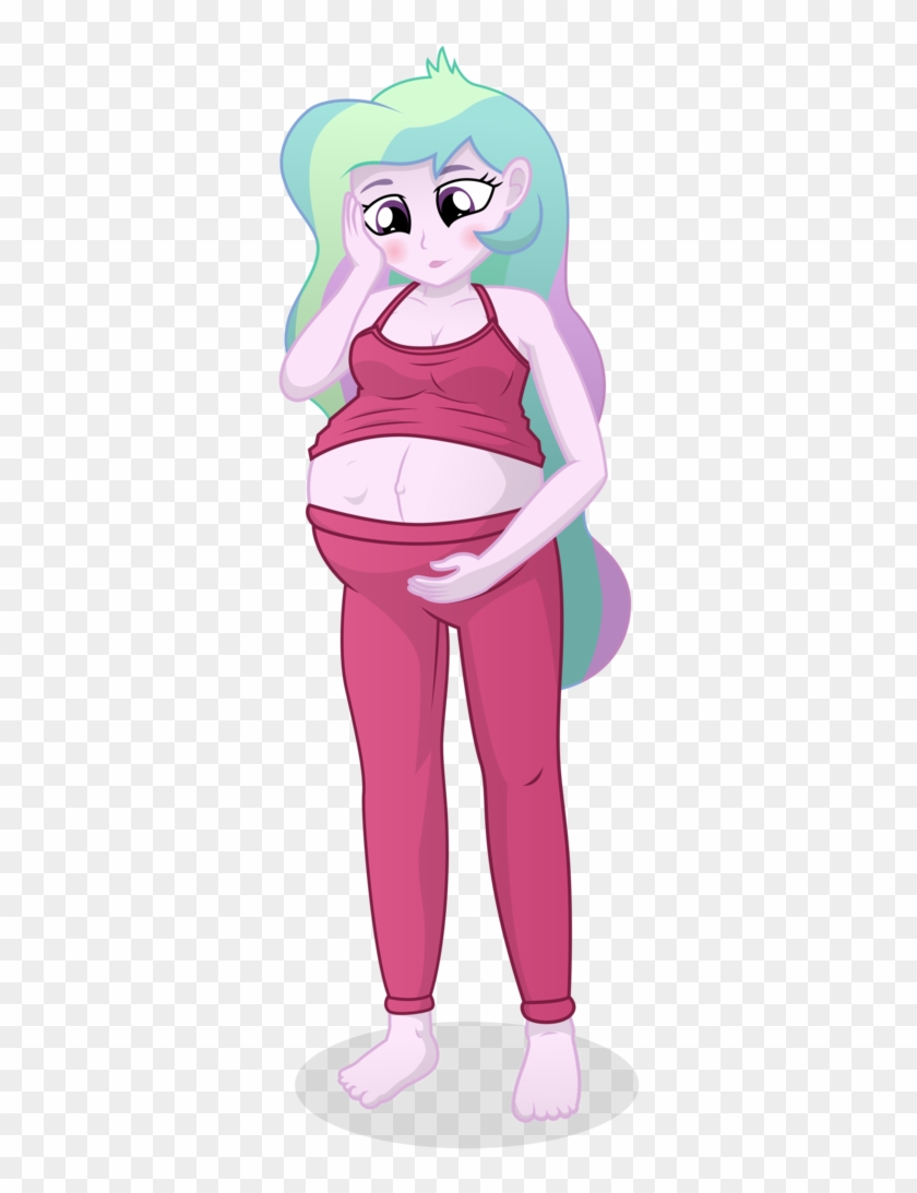 Xniclord789x, Barefoot, Big Belly, Clothes, Equestria - Equestria Girls Celestia Pregnant #341686