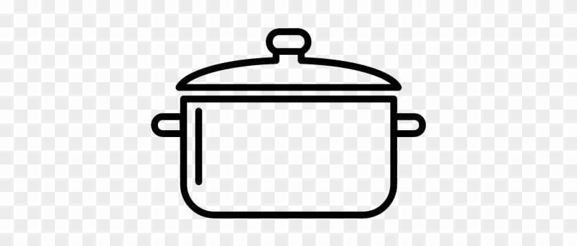 Pot And Lid Vector - Pot With Lid Outline #341720