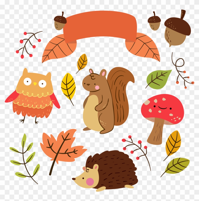 Free Critter Autumn Planner Stickers And Clip Art - Cute Autumn Clipart #341798
