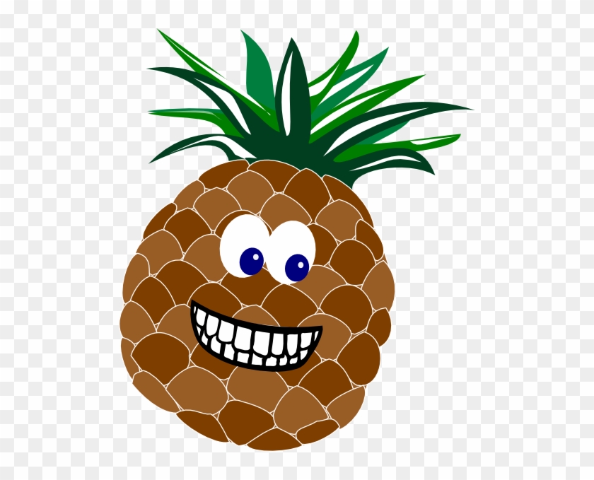 Pineapple Clipart Animated - Fruit Clipart With Faces #341895