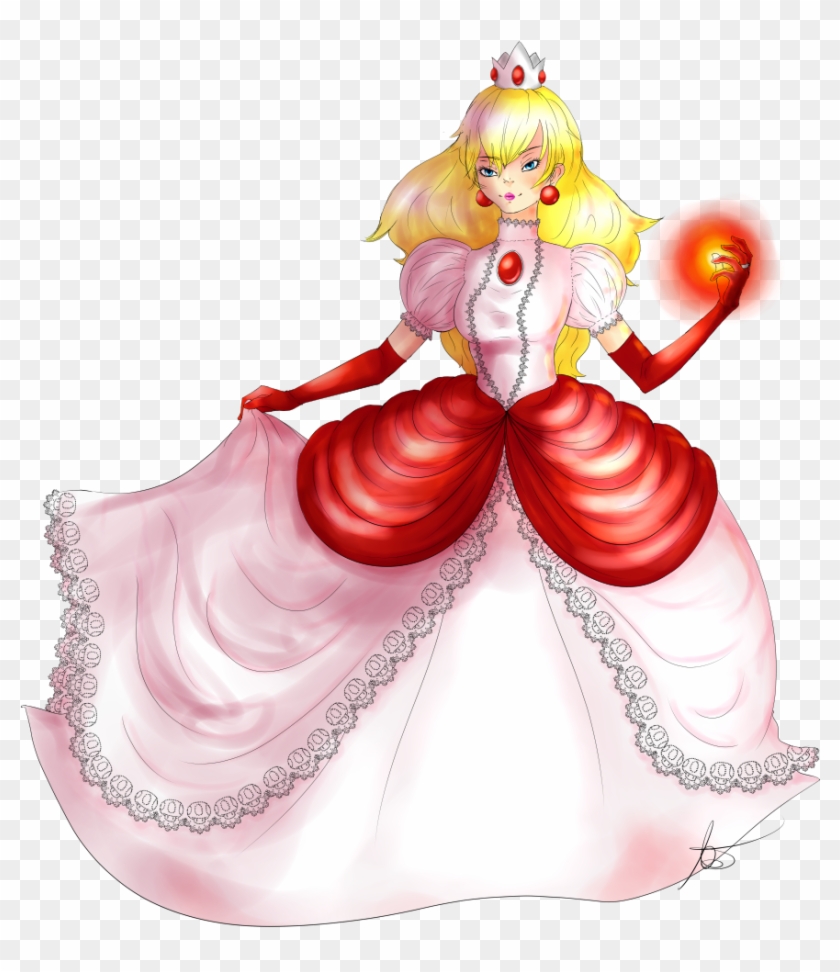 Princess Toadstool Fire Flower By Yoursassyteacher - Princess Peach Fire Flower #341914