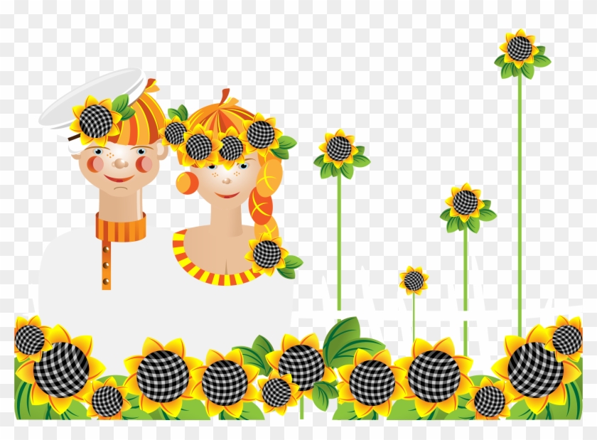 Common Sunflower Silhouette Illustration - Common Sunflower Silhouette Illustration #342061