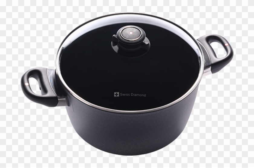 5" Classic Induction Nonstick Stock Pot With Lid - Swiss Diamond 5.5 Qt - 24cm Induction Nonstick Stock/soup #342077