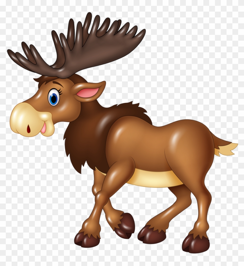 Cliparts Animaux Divers - Cartoon Moose No Background #342103