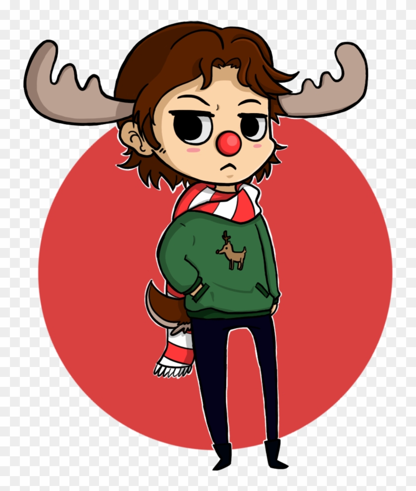 Sam The Christmas Moose By Chibitigre Sam The Christmas - Cartoon Sam Winchester Moose #342120