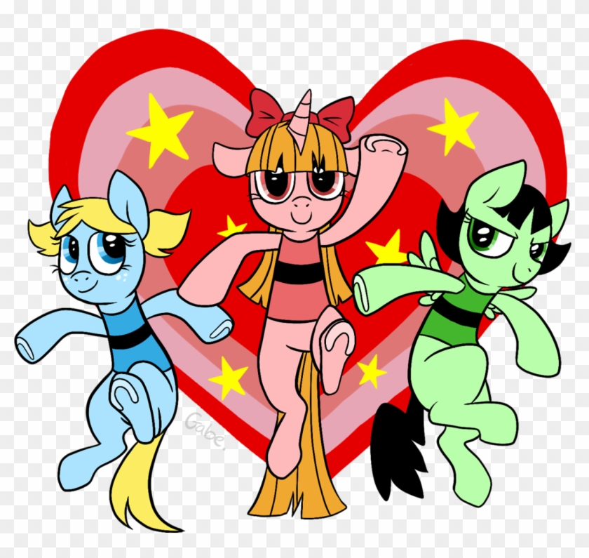 Deerspit, Blossom , Bubbles (powerpuff Girls), Buttercup - My Little Pony As Powerpuff Girl #342144