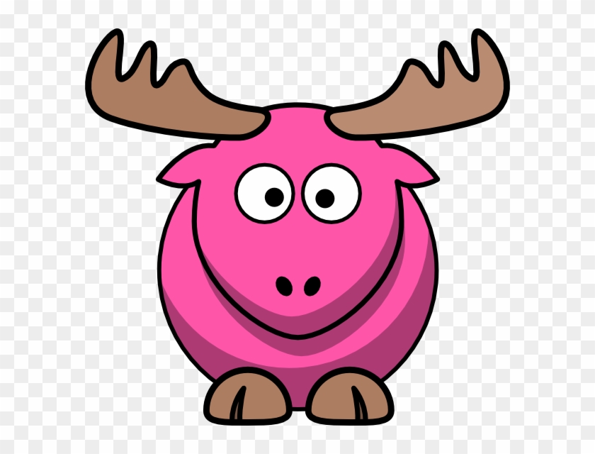 Moose Clipart Pink - Moose Cartoon #342145