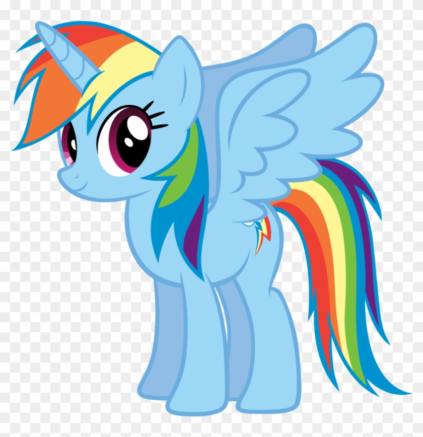 My Little Pony Alicorn Rainbow Dash - Pony Blue Powerpuff Girls - Free  Transparent PNG Clipart Images Download