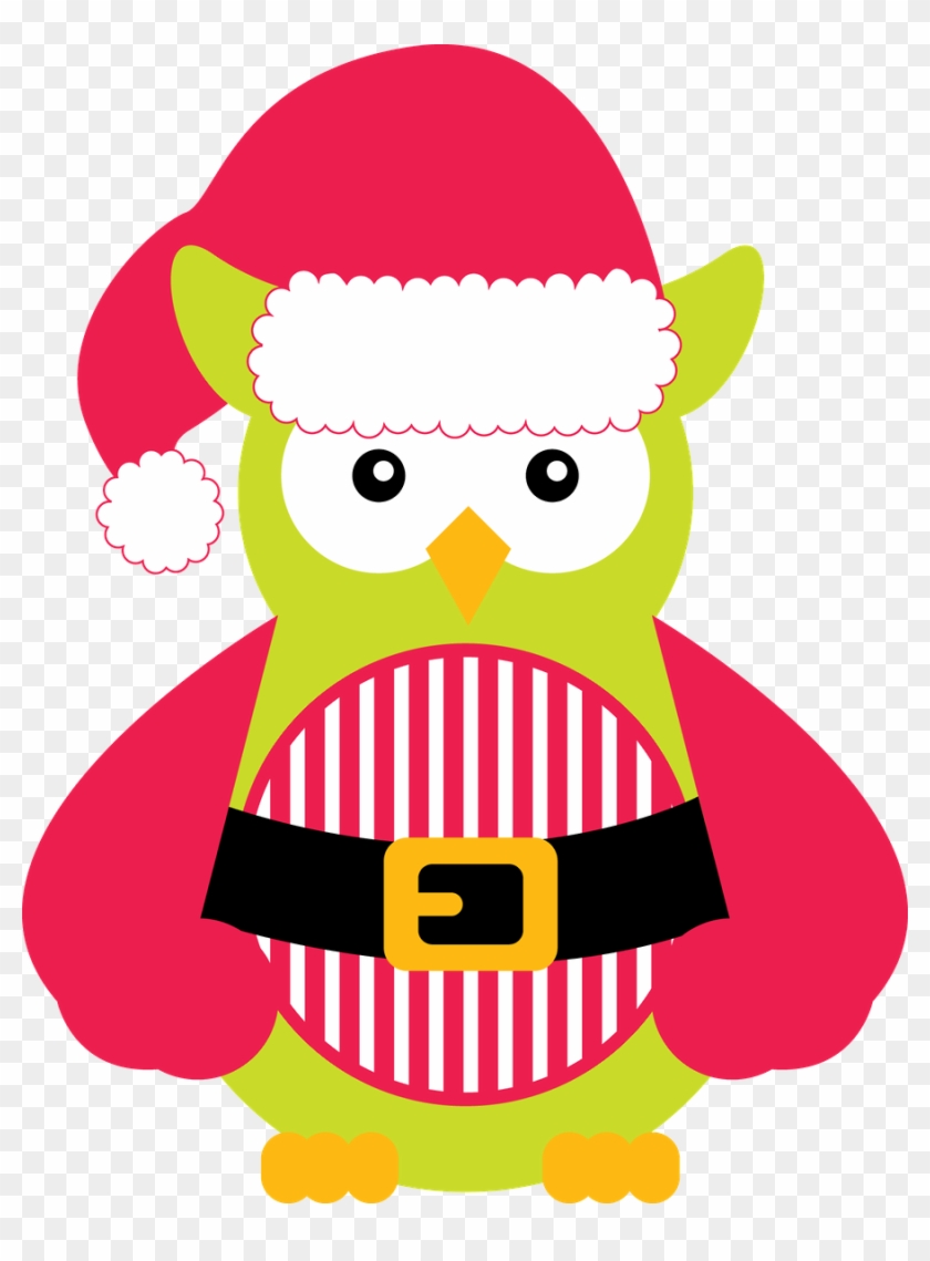 Whimsical Owlchristmas Owlschristmas Vinylowl Clip - Clip Art #342291