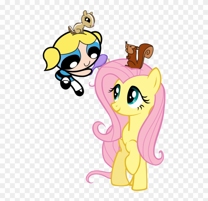 Bubbles And Fluttershy - My Little Pony Fluttershy And Bubbles #342330