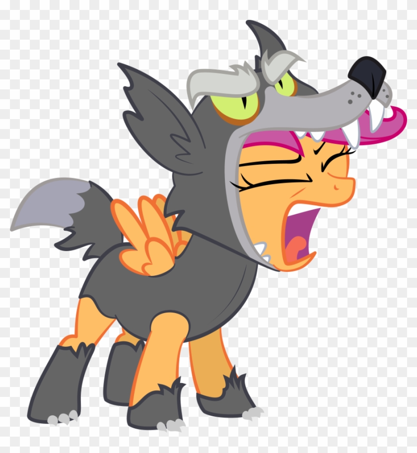 Scootawolf, Simple Background, Solo, Transparent Background, - Cartoon #342336