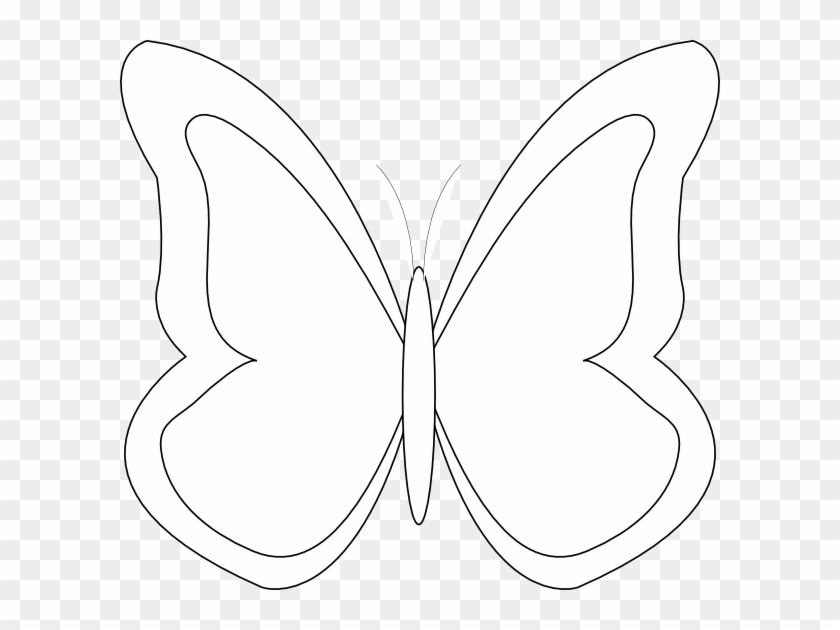 Moth Clipart Butterfly Outline - El Contorno De Una Mariposa #342380