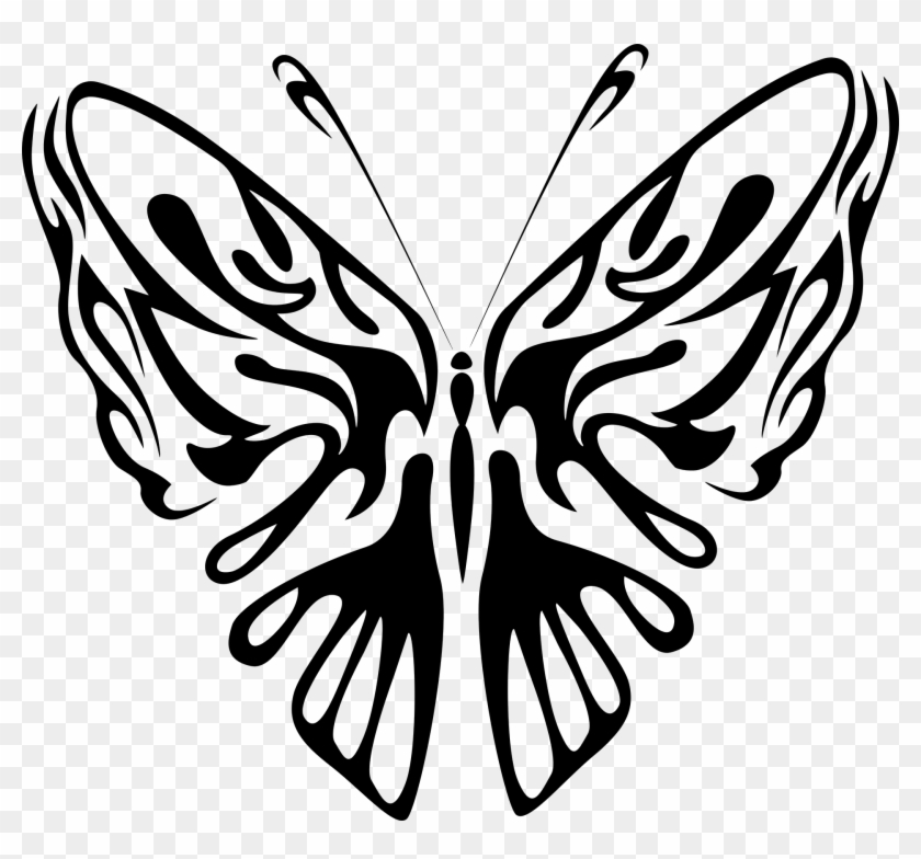 Butterfly Line Art - Butterfly Clipart #342385