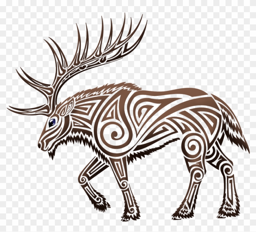 Tribal Elk By Trahana - Celtic Moose #342421