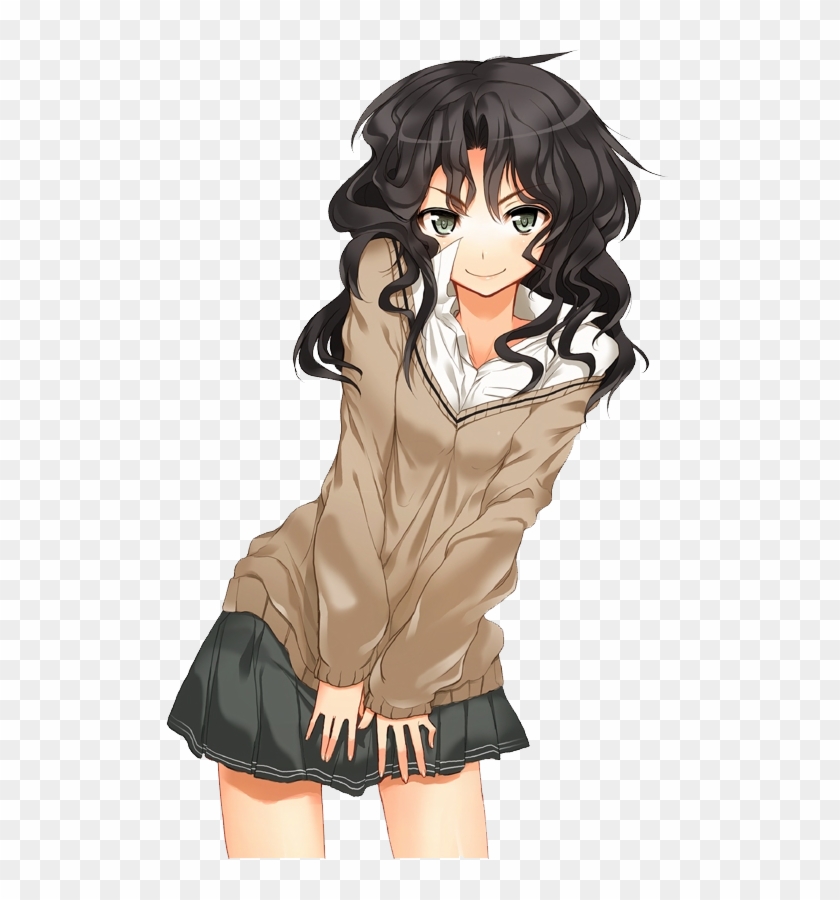 Anime Girl With Wavy Hair - Curly Hair Anime Girl #342511