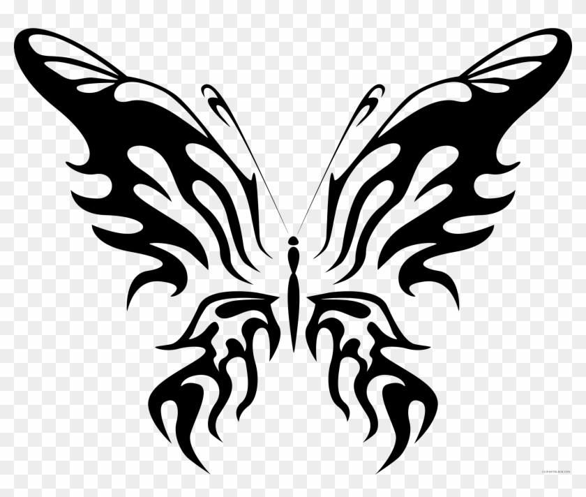 Butterfly Line Art Animal Free Black White Clipart - Early Intervention Rectangle Sticker #342518