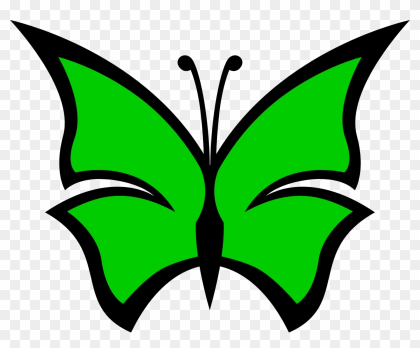Green - Color - Clipart - Butterfly Clip Art #342555