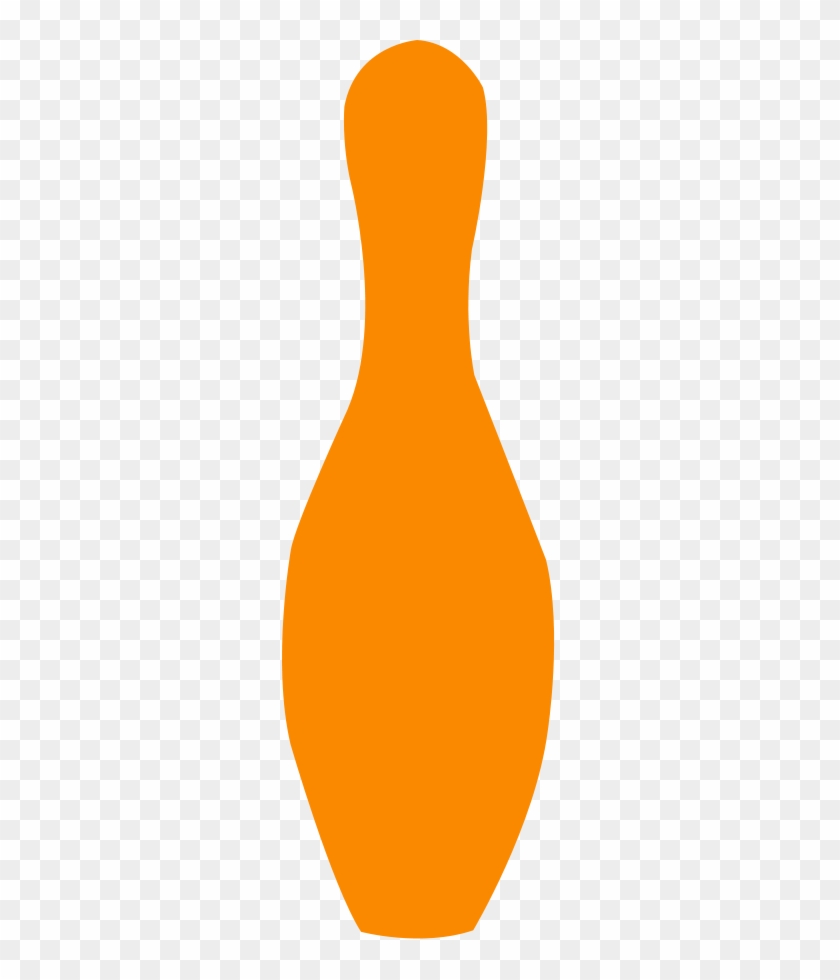 Bowling Pin Orange - Silhouette Of Bowling Pin #342573