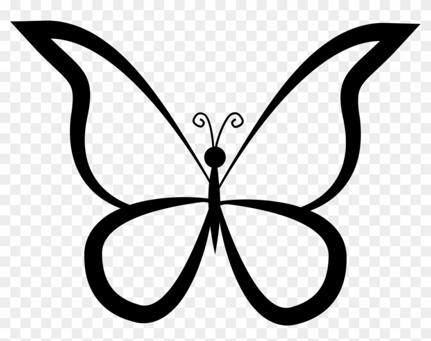 Butterfly Outline Design From Top View Comments - Outline Image Of Butterfly #342579